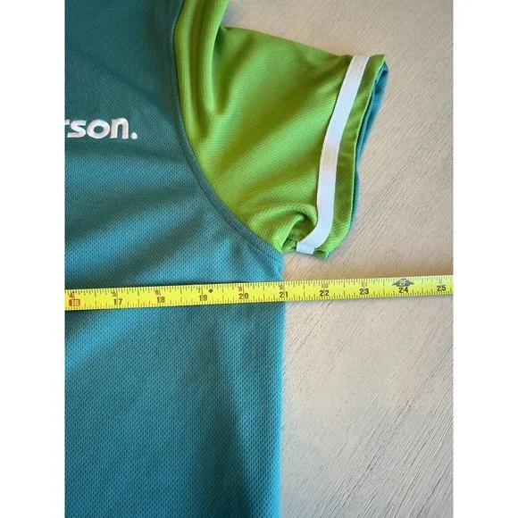 Paterson Men’s Courtside Teal & Green Short Sleeve Button‎ Up Snap Shirt Medium - Picture 12 of 16